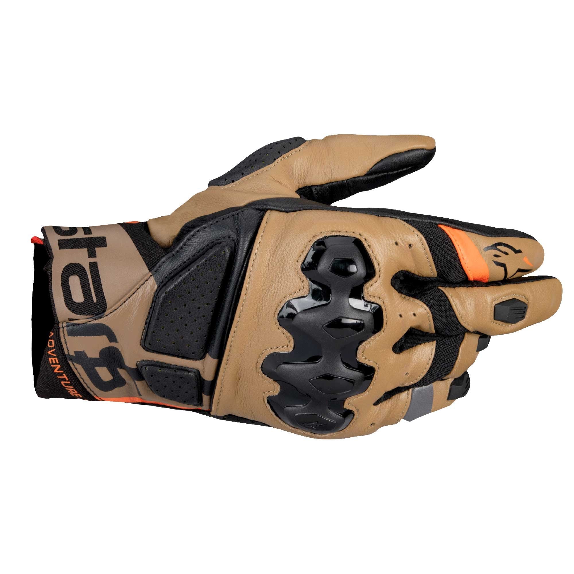 Alpinestars Belize V3 Drystar WP Motorcycle Short Cuff Gloves (Black/Brown)