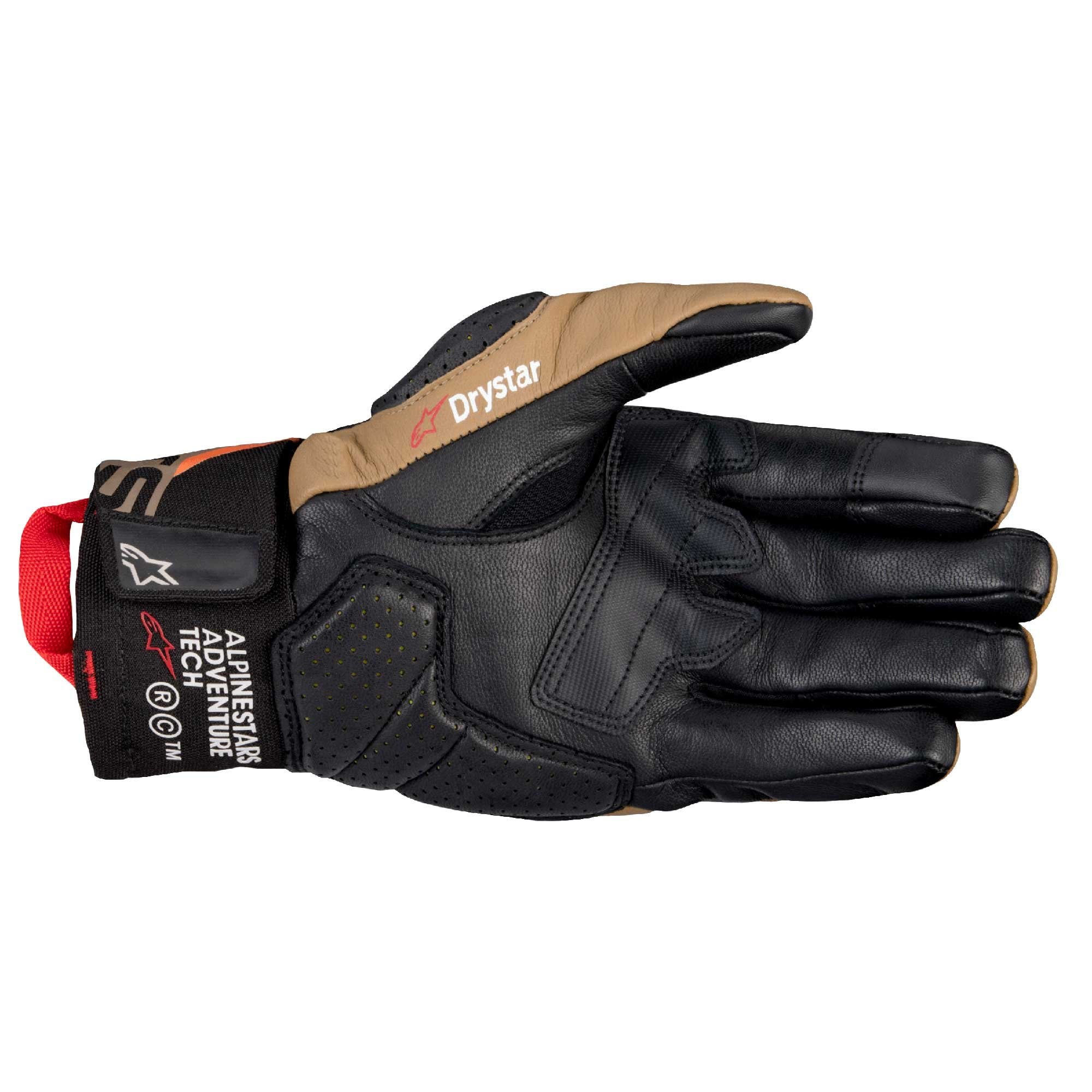 Alpinestars Belize V3 Drystar WP Motorcycle Short Cuff Gloves (Black/Brown)