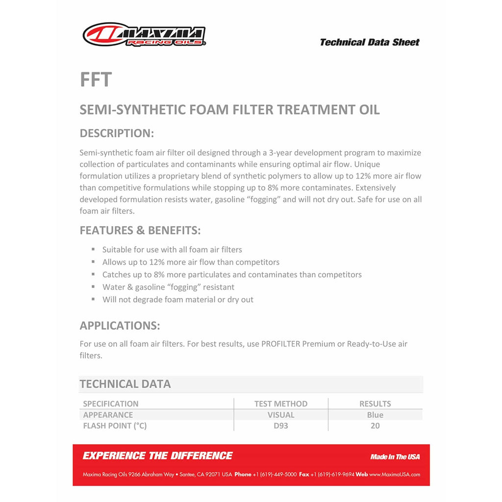 Maxima - Air Filter Oil/Liquid - FFT - 946ml