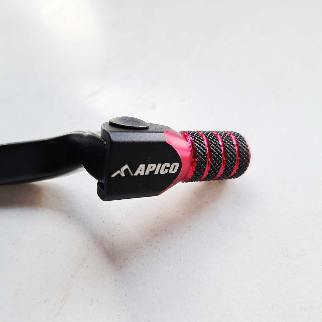 Apico - Gear Lever - Elite - Beta 2T 125 18-26, 200 19-26, 250/300RR 13-26, 4T 350-520 10-19, MX RX300 21-25, RX250/350 26- - Black w/Red