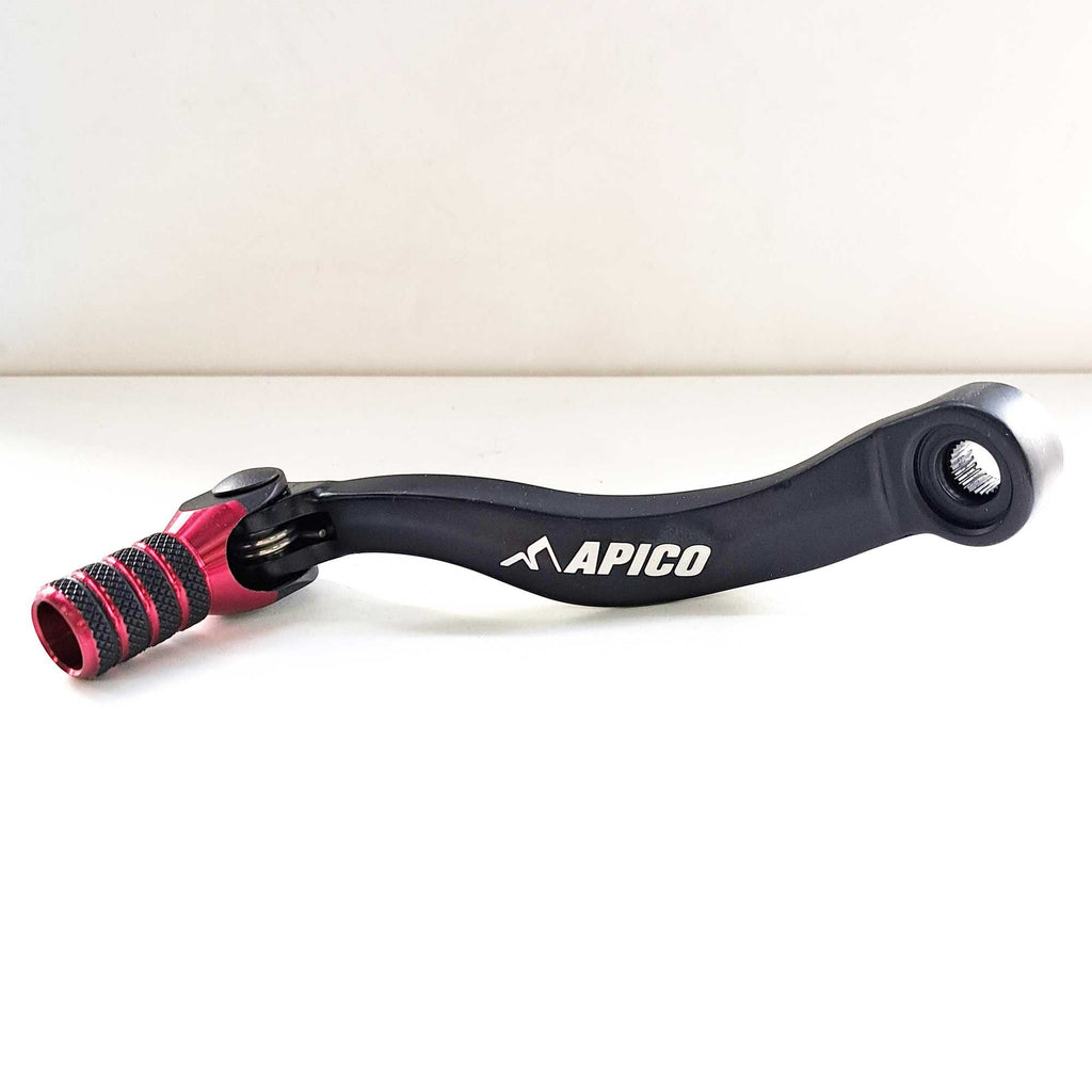 Apico - Gear Lever - Elite - KTM SXF450 16-22, EXCF450/500 17-23, Husqvarna FC450 16-22, FE450/501 17-23, Gas Gas MCF450 21-23, EXF450 21-23 - Black w/Red