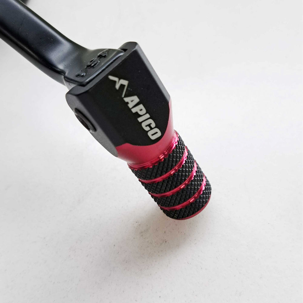 Apico - Gear Lever - Elite - CRF250 18-26, CRF450 17-26, CRF450X 19-26, CRF250RX 19-26, CRF450RX 17-26, CRF450L 19-20, CRF450RL 21-26 - Black w/Red