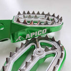 Apico - Foot Pegs - PRO-BITE - KXF250 06-26, KXF450 07-26, KXF250/450XC 21-26 - Green
