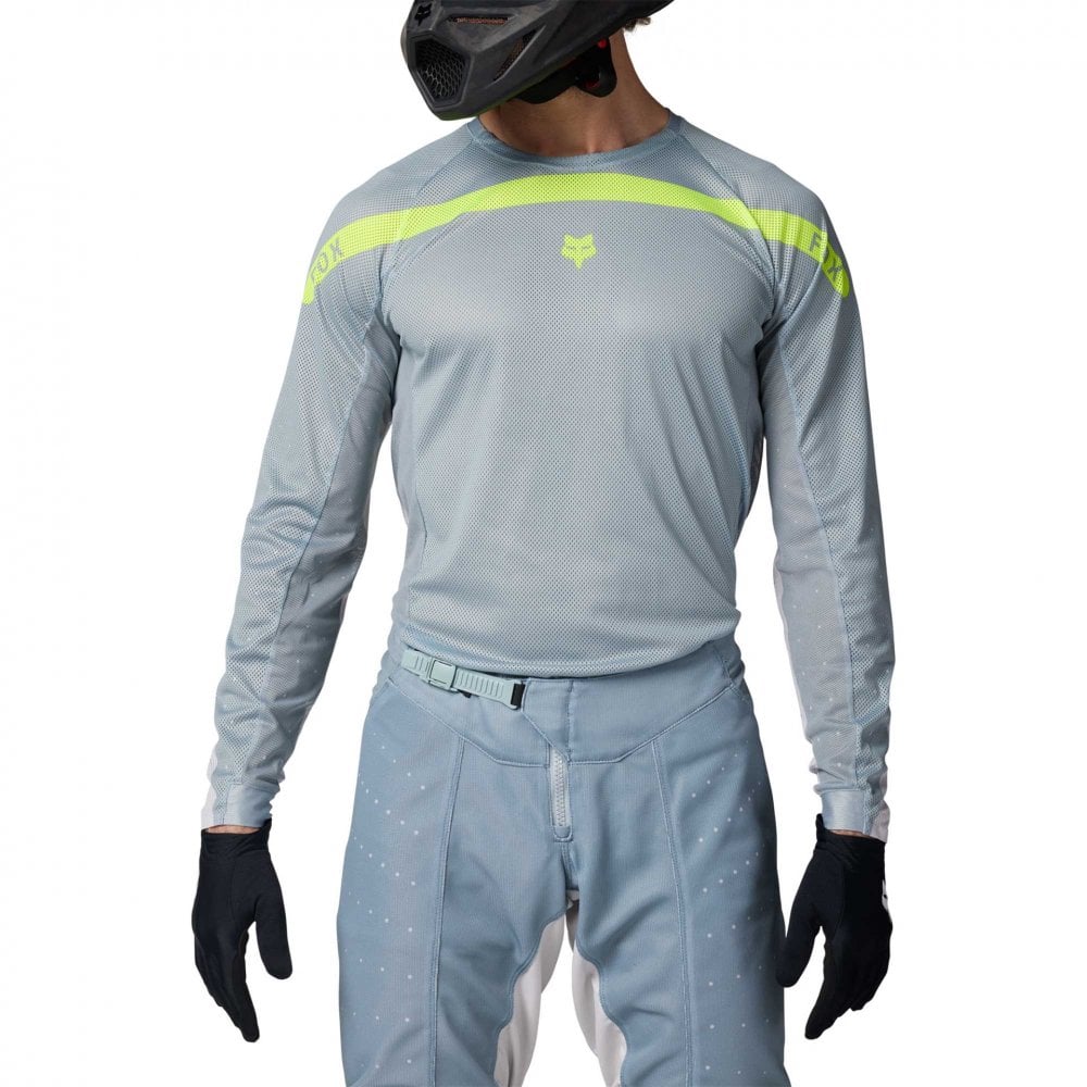Fox (SALE) Jersey & Pant Kit - Airline AVIATION (Grey/Yellow)