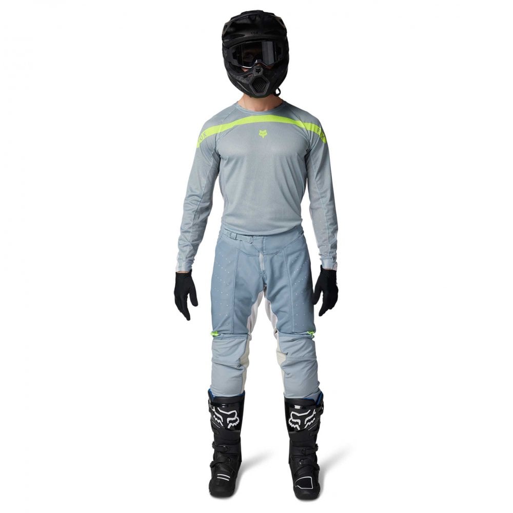 Fox (SALE) Jersey & Pant Kit - Airline AVIATION (Grey/Yellow)