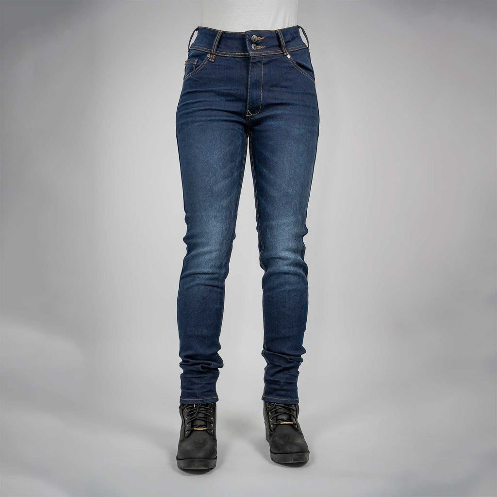 Bull-It Women's Harrier (AA) Slim Motorcycle Jeans (Blue) Regular Leg
