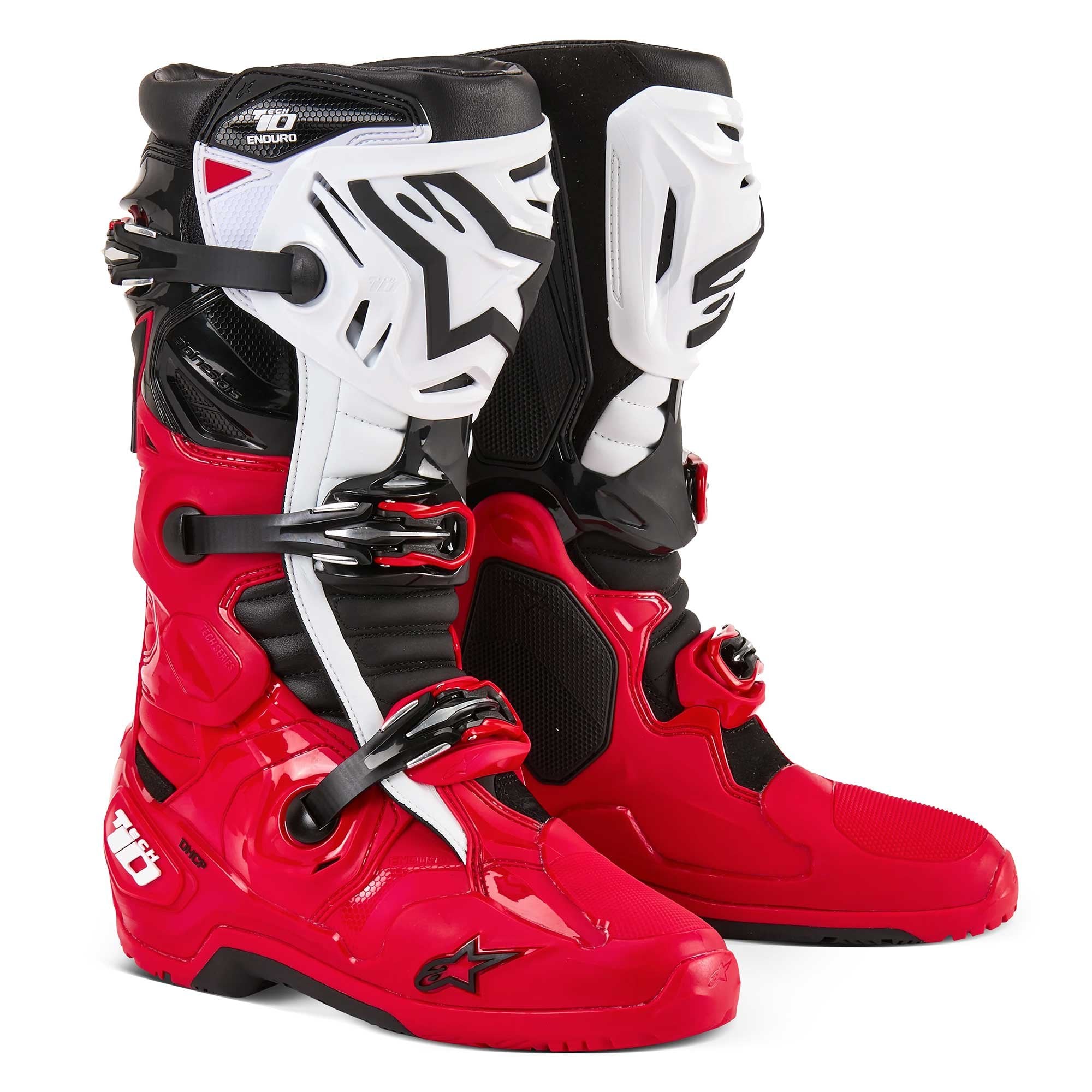 Alpinestars MX Boots - Tech 10 ENDURO (Bright Red/Black/White)