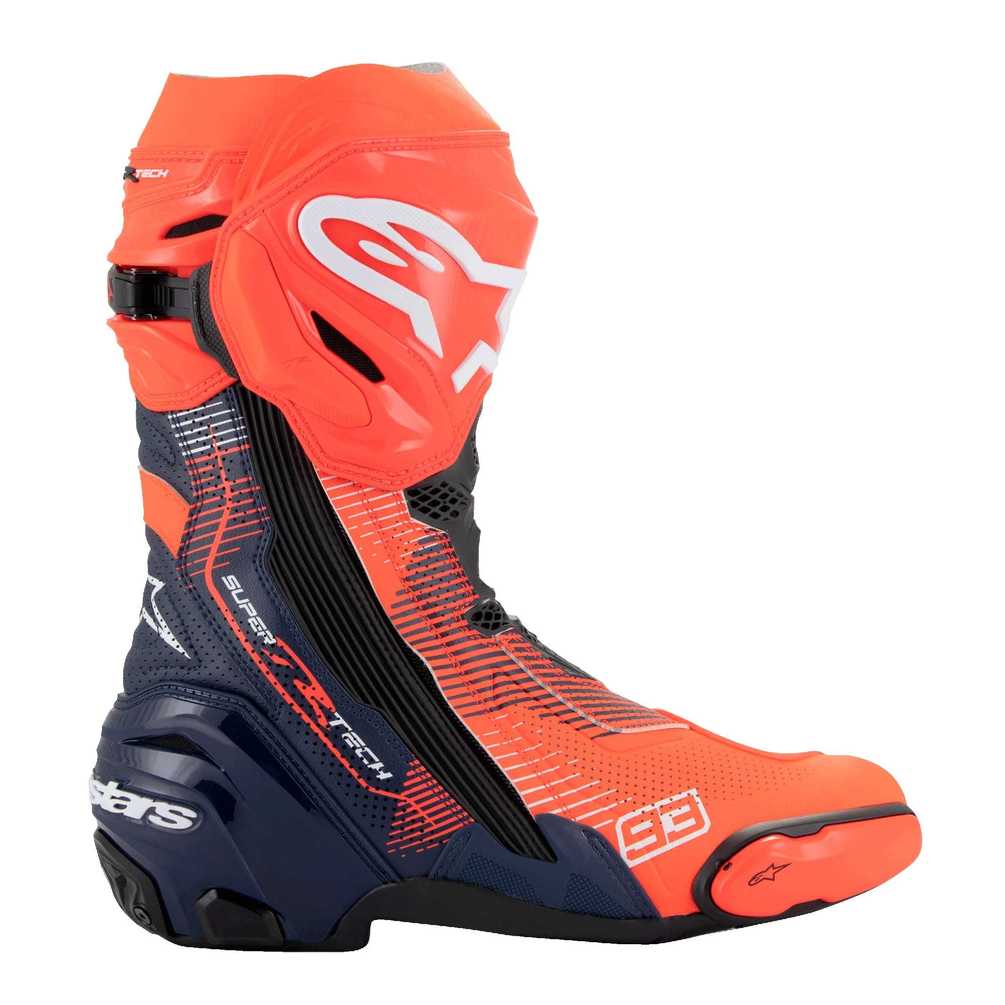 Alpinestars (Limited Edition) Boots - SuperTech R Vented - MM93 (Red Fluo/Dark Blue/Black)