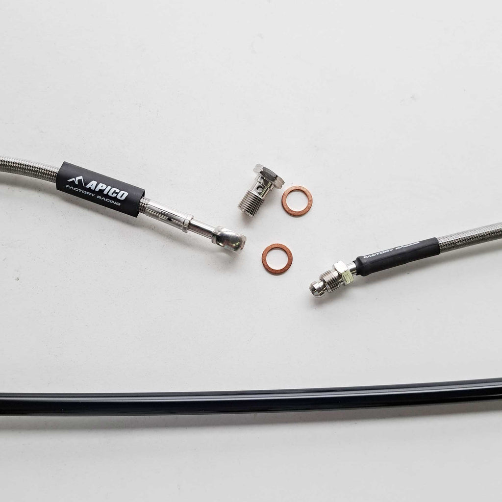 Apico - Brake Hose - Front - Husqvarna TE150 20-21, TE250/300 18-21, FE 250-501 18-21, TX125 18-19, TX300 18-21, FX350/450 18-21