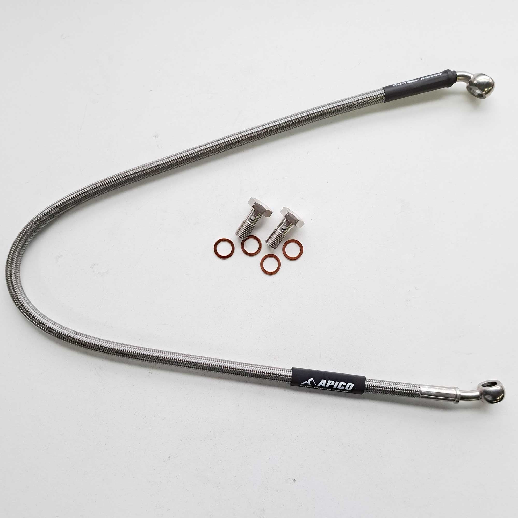Apico - Brake Hose - Rear - KTM SX65 04-22, Husqvarna TC65 17-22, Gas Gas MC65 21-22 - Black