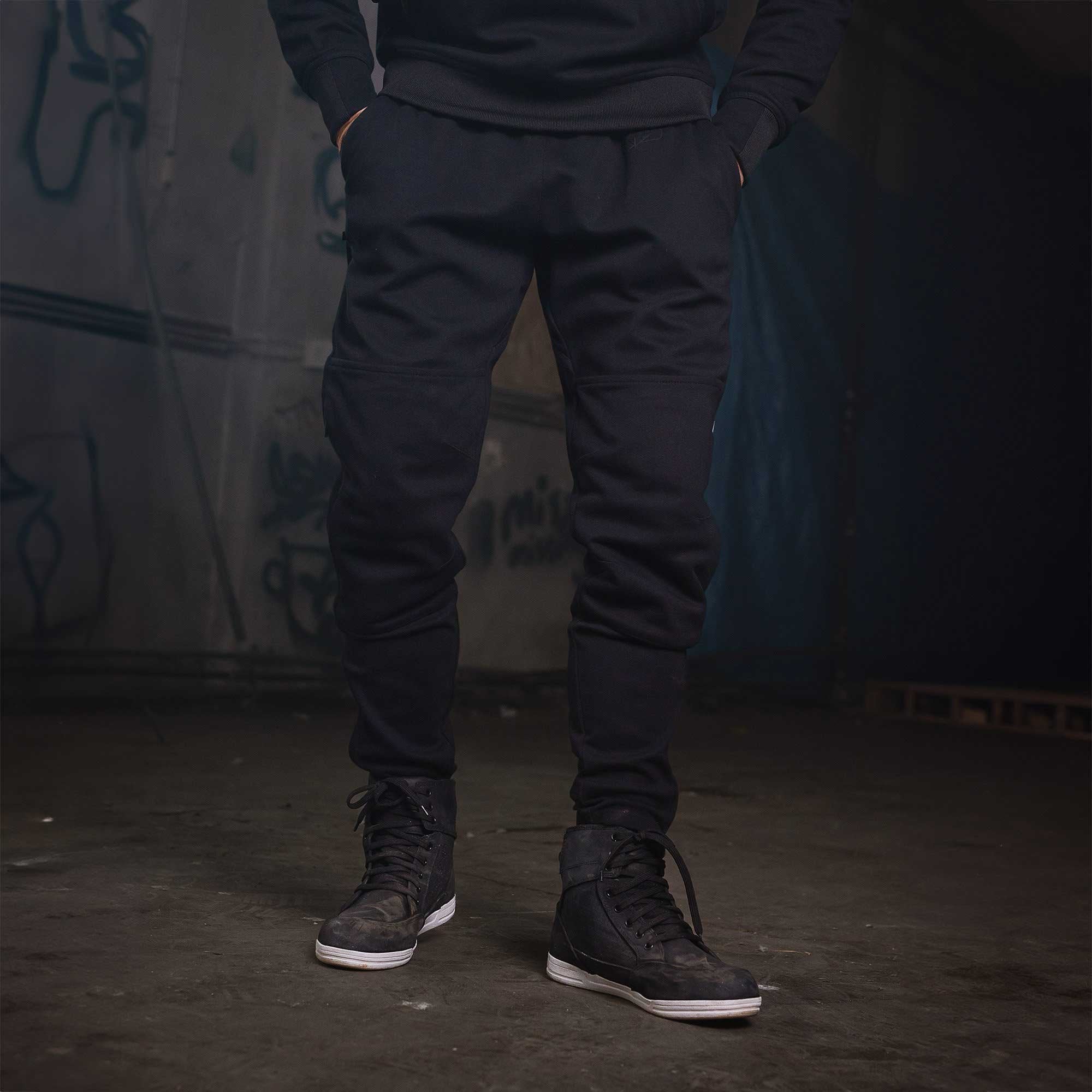Oxford Motorcycle Jogger Riding Pant - Armourlite (AA) Black - Regular Leg
