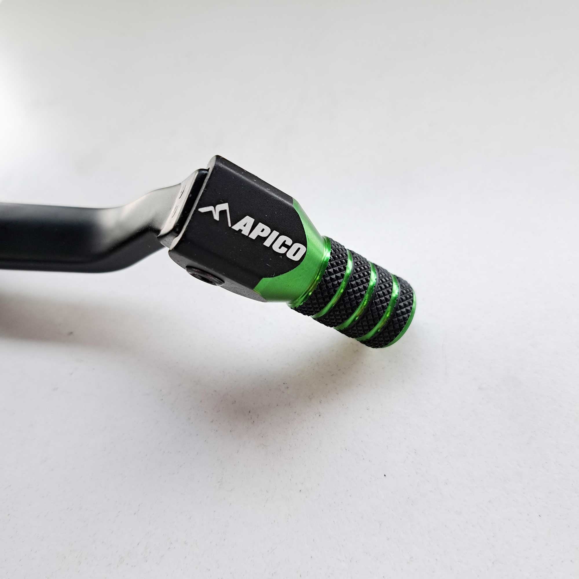 Apico - Gear Lever - Elite - KX125 03-08 - Black w/Green