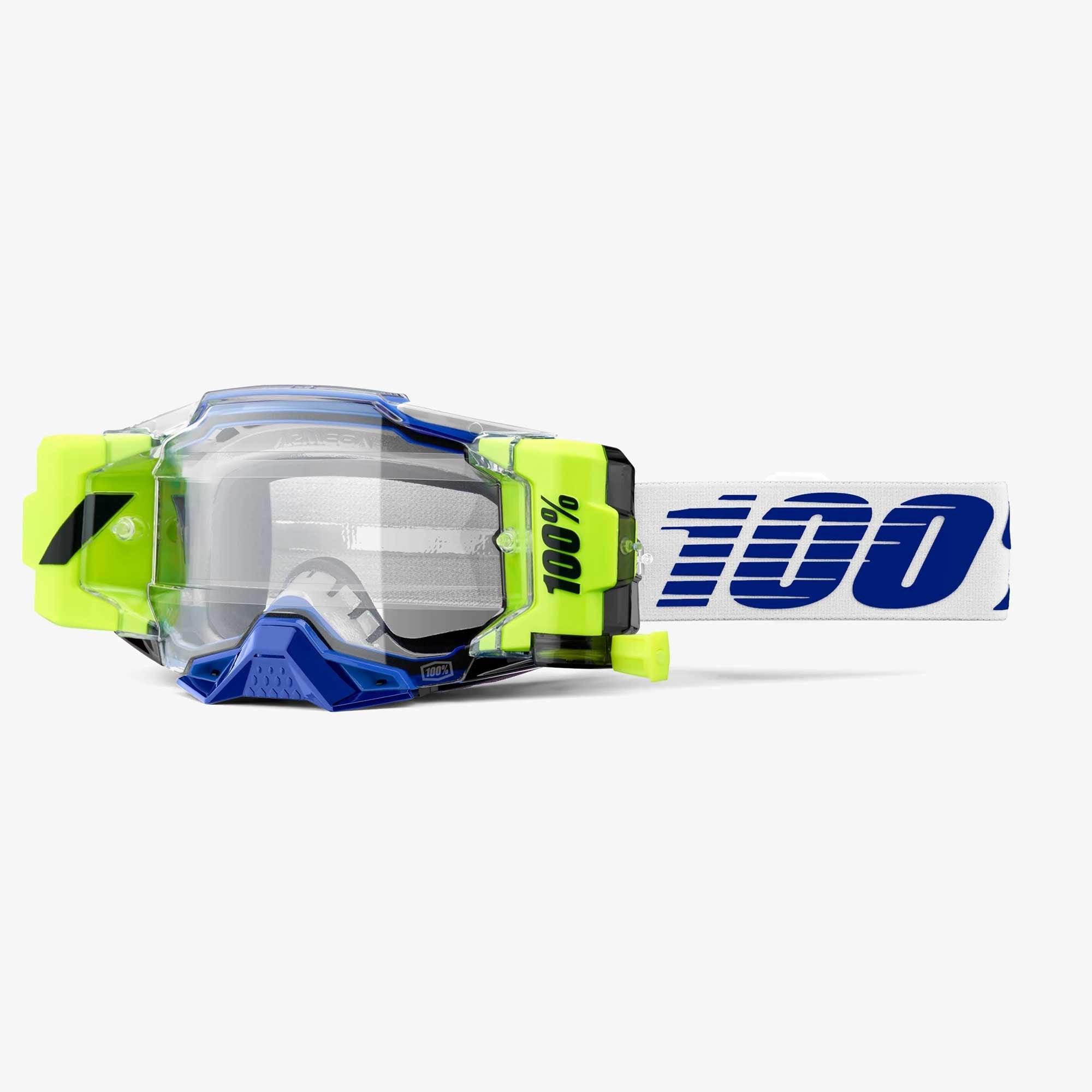 100% MX | MTB Goggles - Armega FORECAST Roll-Off System (BLUE/WHITE)