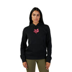 FOX Racing Women's Hoodie - FOX HEAD Fleece Pullover (Black/Pink)