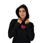 FOX Racing Women's Hoodie - FOX HEAD Fleece Pullover (Black/Pink)