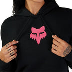 FOX Racing Women's Hoodie - FOX HEAD Fleece Pullover (Black/Pink)