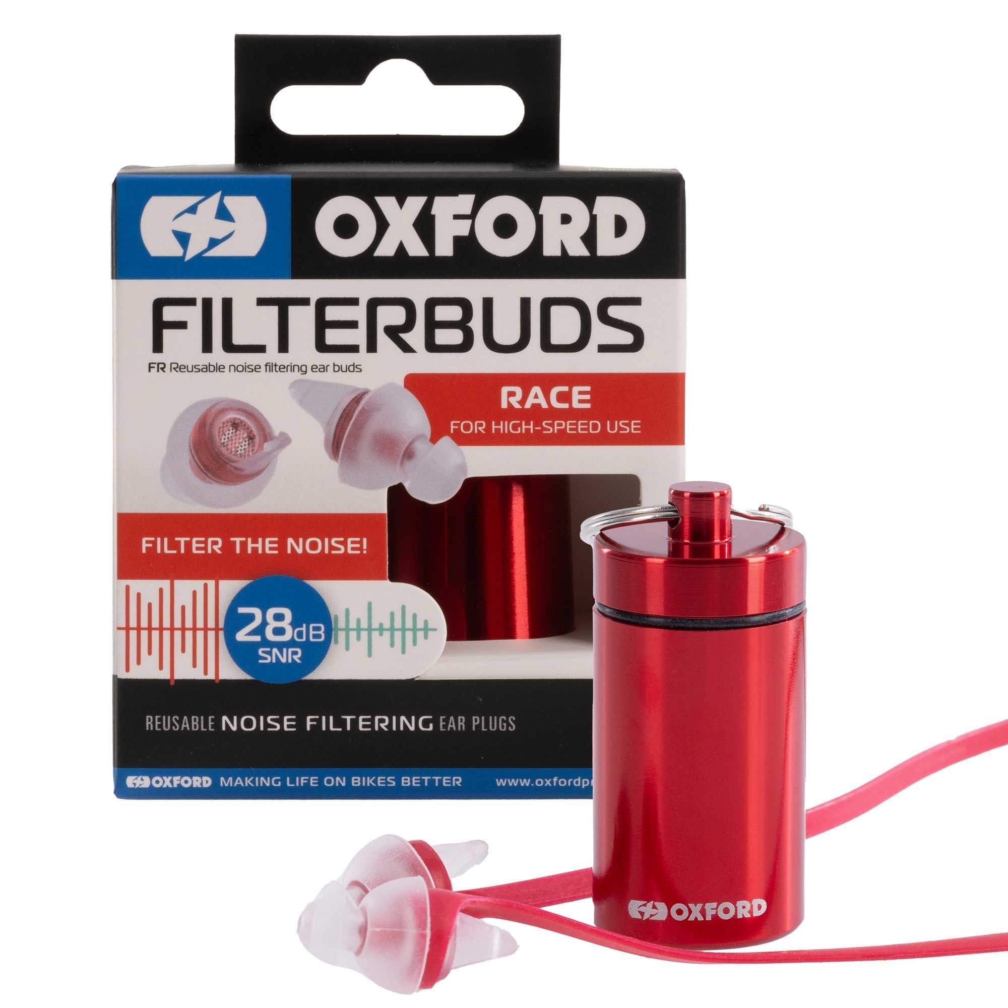 Oxford Filterbuds - Filter Ear Plugs - Race (28SNR)