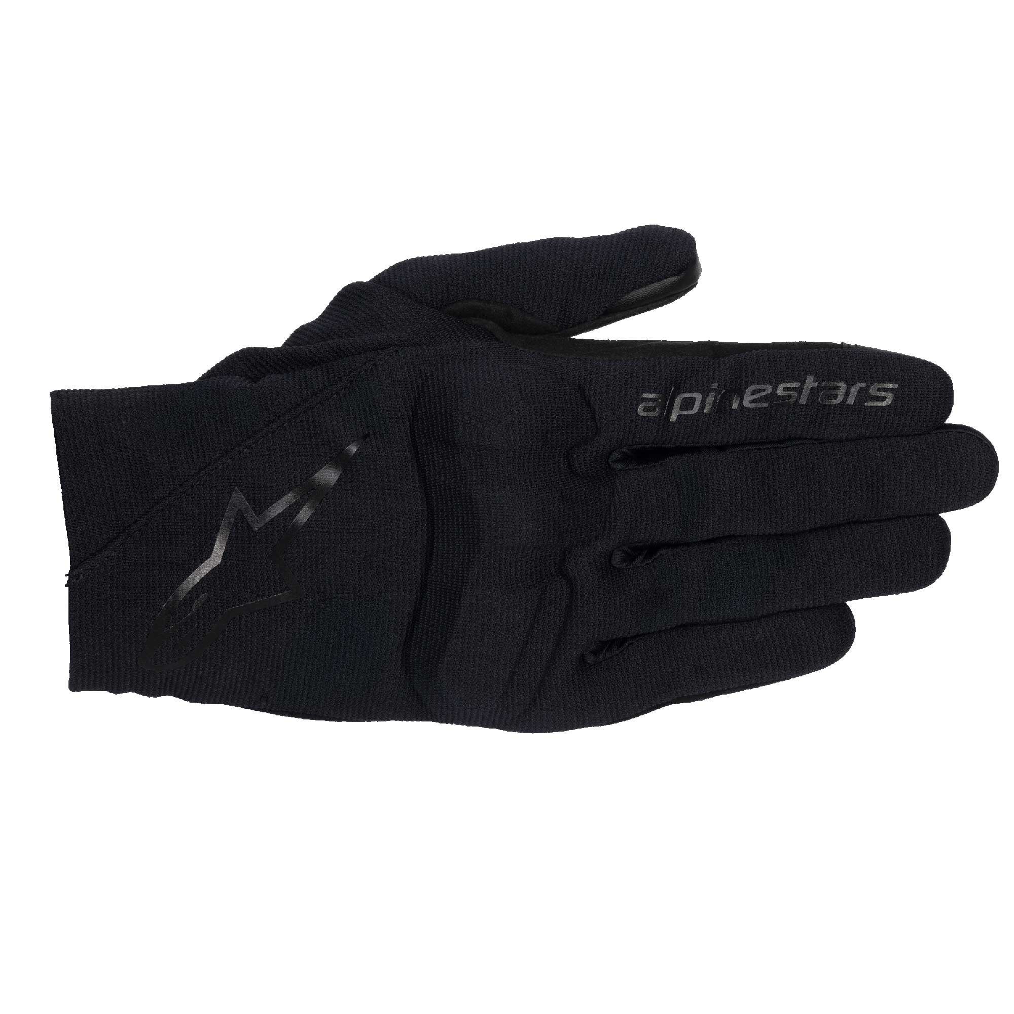 Alpinestars REEF V2 Motorcycle Short Textile Gloves (Black/Black)
