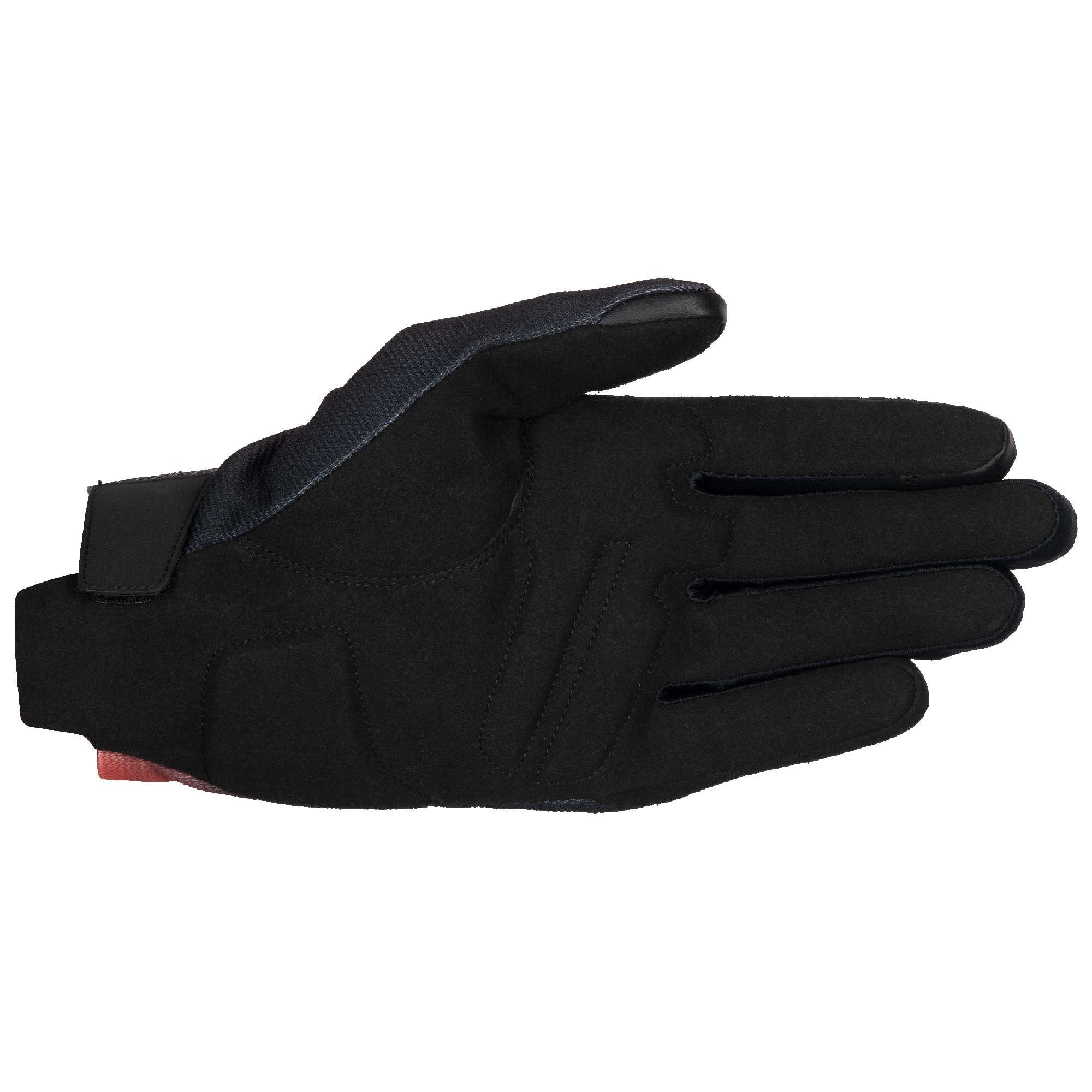 Alpinestars REEF V2 Motorcycle Short Textile Gloves (Black/Red Fluo/White)