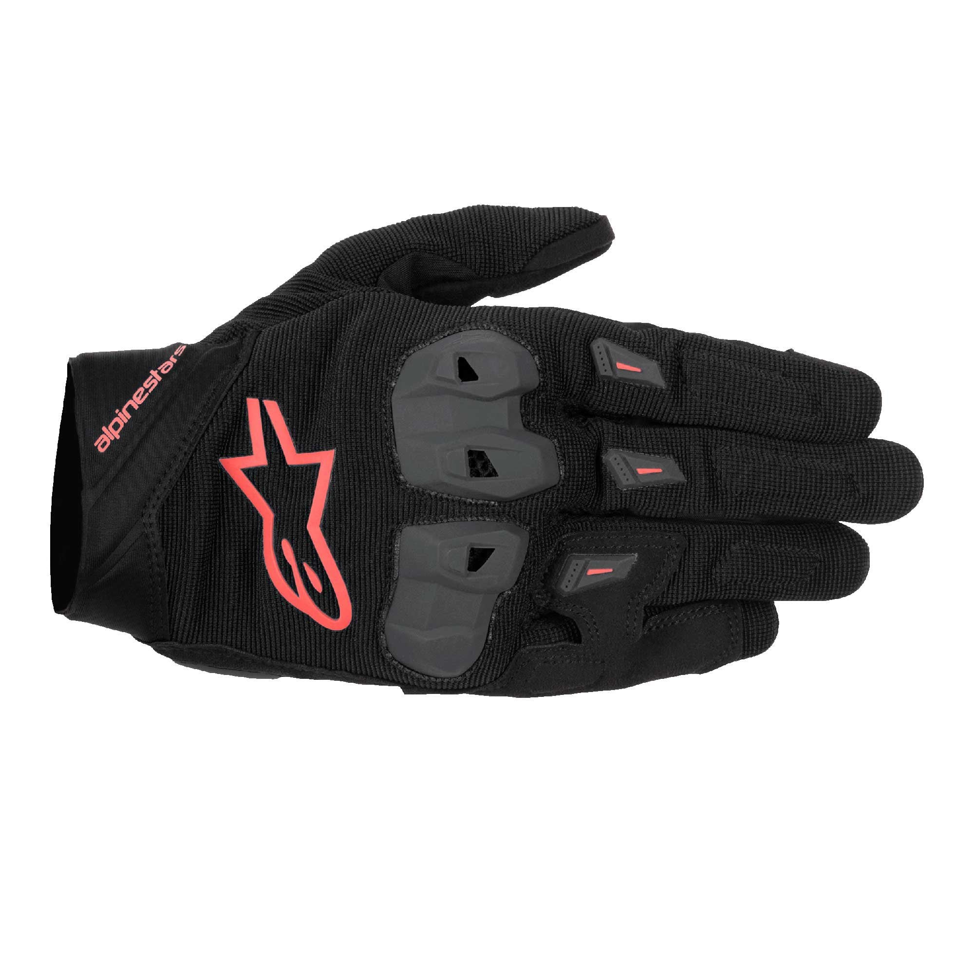 Alpinestars SP X 1 Motorcycle Short Sports Gloves (Black/Red Fluo)