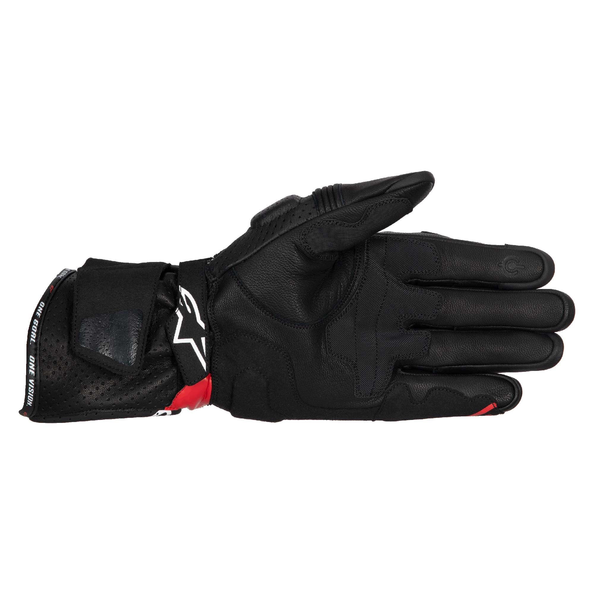 Alpinestars SP-3 Motorcycle Sports Leather Gloves (Black/Bright Red/White)