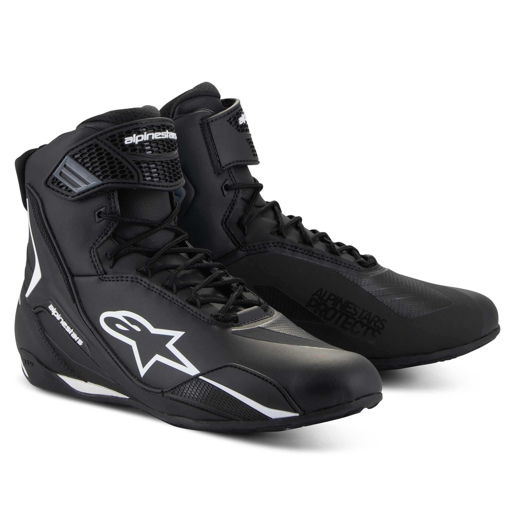 Alpinestars Faster-4 Motorcycle Riding Shoes (Black/White)