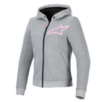 Alpinestars Women's Chrome V2 SPORT Motorcycle Hoodie (Grey Heather/Pink Fluo)
