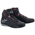 Alpinestars Sektor Waterproof Motorcycle Riding Shoes (Black/Dark Grey/Red Fluo)