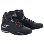 Alpinestars Sektor Waterproof Motorcycle Riding Shoes (Black/Dark Grey/Red Fluo)