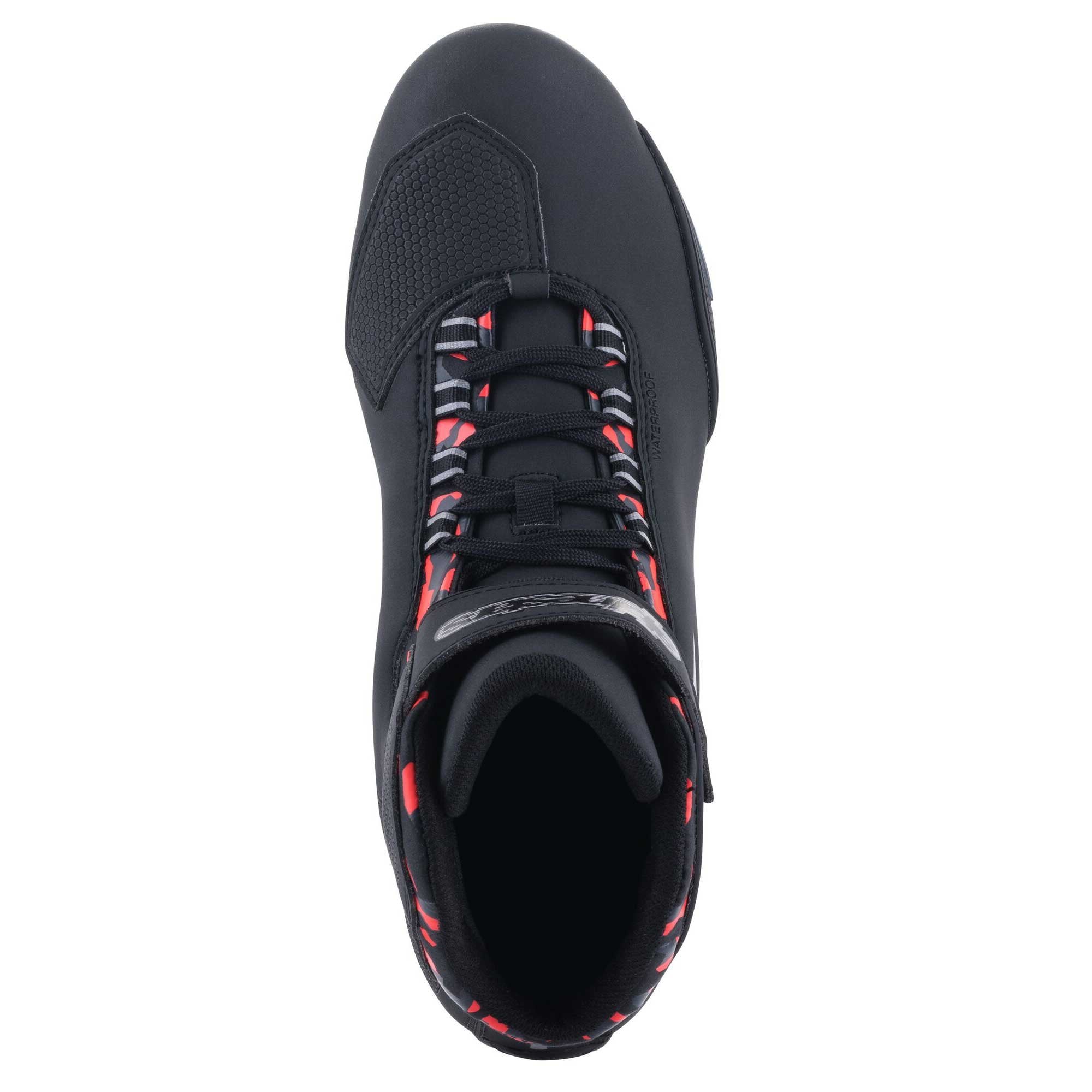 Alpinestars Sektor Waterproof Motorcycle Riding Shoes (Black/Dark Grey/Red Fluo)