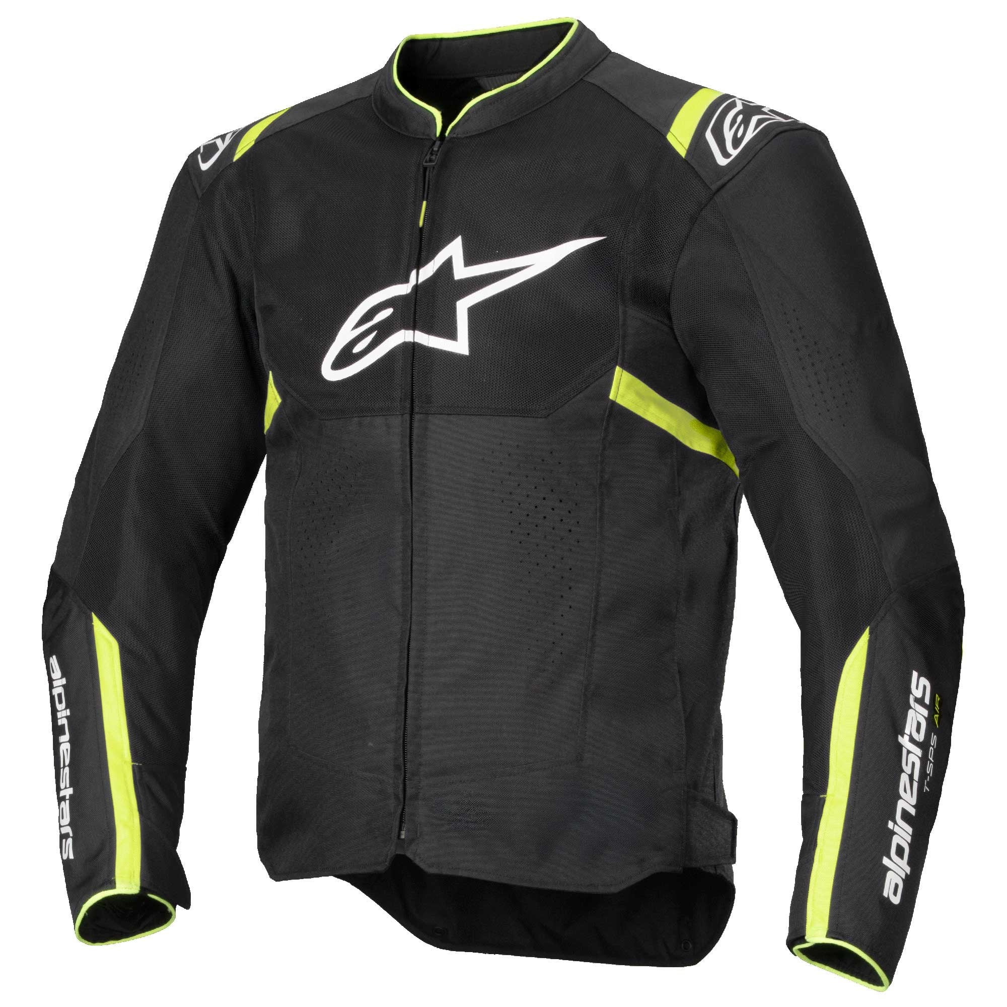 Alpinestars T-SPS AIR V2 Motorcycle Sports Vented Textile Jacket (Black/Yellow Fluo)