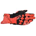 Alpinestars GP Plus R V3 Motorcycle Race Leather Gloves (Bright Red/Red Fluo/Black)