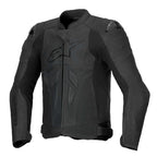 Alpinestars DUSK Airflow Motorcycle Leather Jacket (Black/Black)
