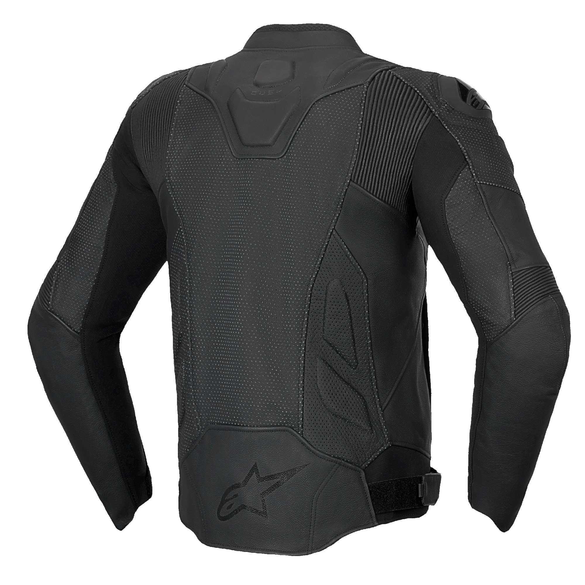 Alpinestars DUSK Airflow Motorcycle Leather Jacket (Black/Black)