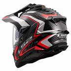 LS2 MX701 Explorer Carbon Frontier II Adventure Helmet (Black/Grey/Red)