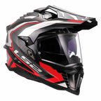 LS2 MX701 Explorer Carbon Frontier II Adventure Helmet (Black/Grey/Red)