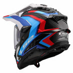 LS2 MX701 Explorer Carbon Frontier II Adventure Helmet (Black/Blue/Red/White)