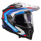 LS2 MX701 Explorer Carbon Frontier II Adventure Helmet (Black/Blue/Red/White)