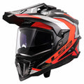 LS2 Motorcycle Adventure Helmet - MX701 C Explorer Carbon (2206) Frontier II (Orange/Black/Grey)