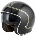 Vcan H589 Classic Open Face Helmet (Chequer)