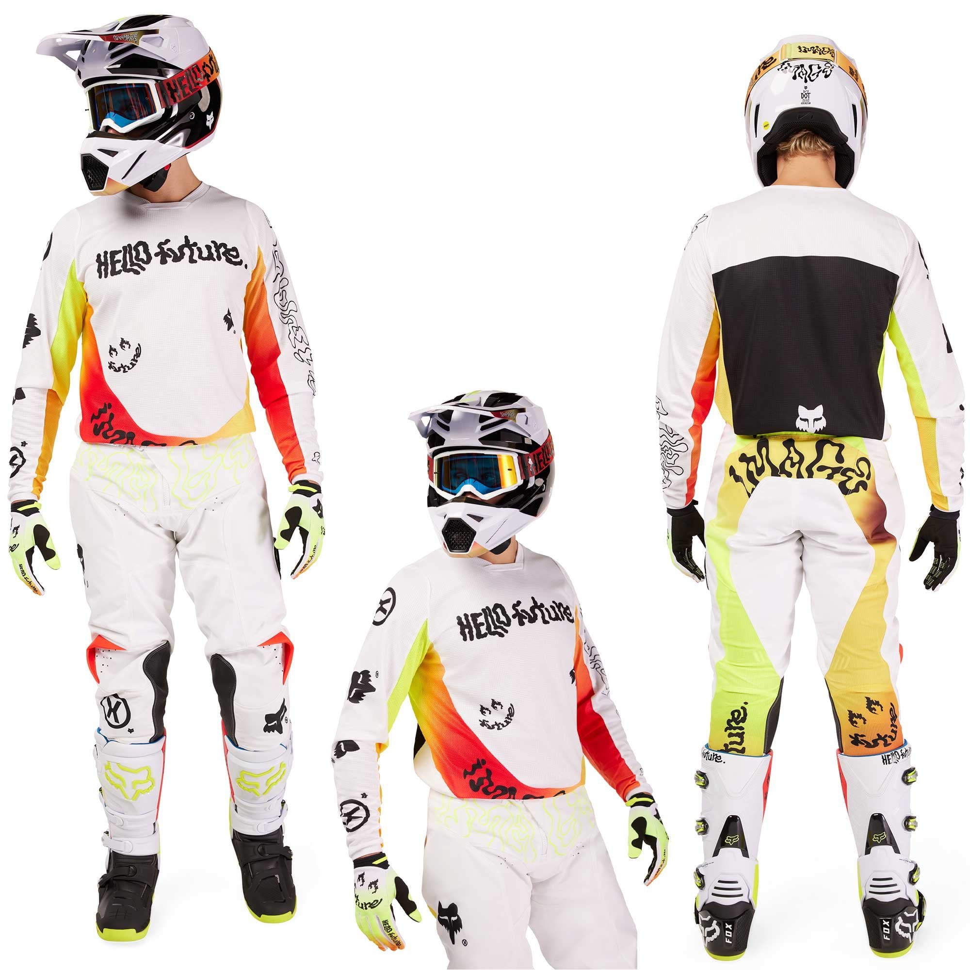 FOX (SALE) Jersey & Pant Kit - 180 HELLO FUTURE (White)