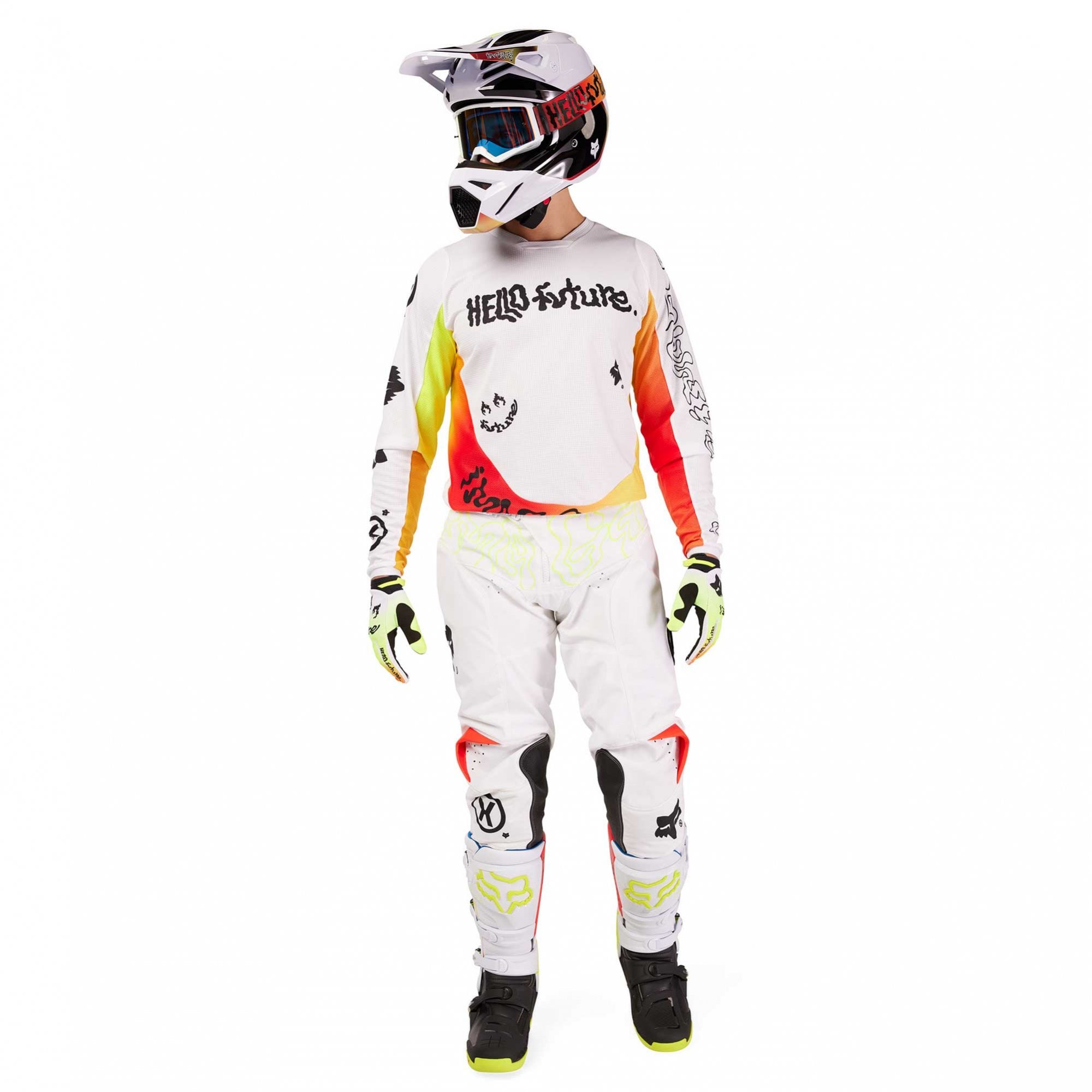 FOX (SALE) Jersey & Pant Kit - 180 HELLO FUTURE (White)