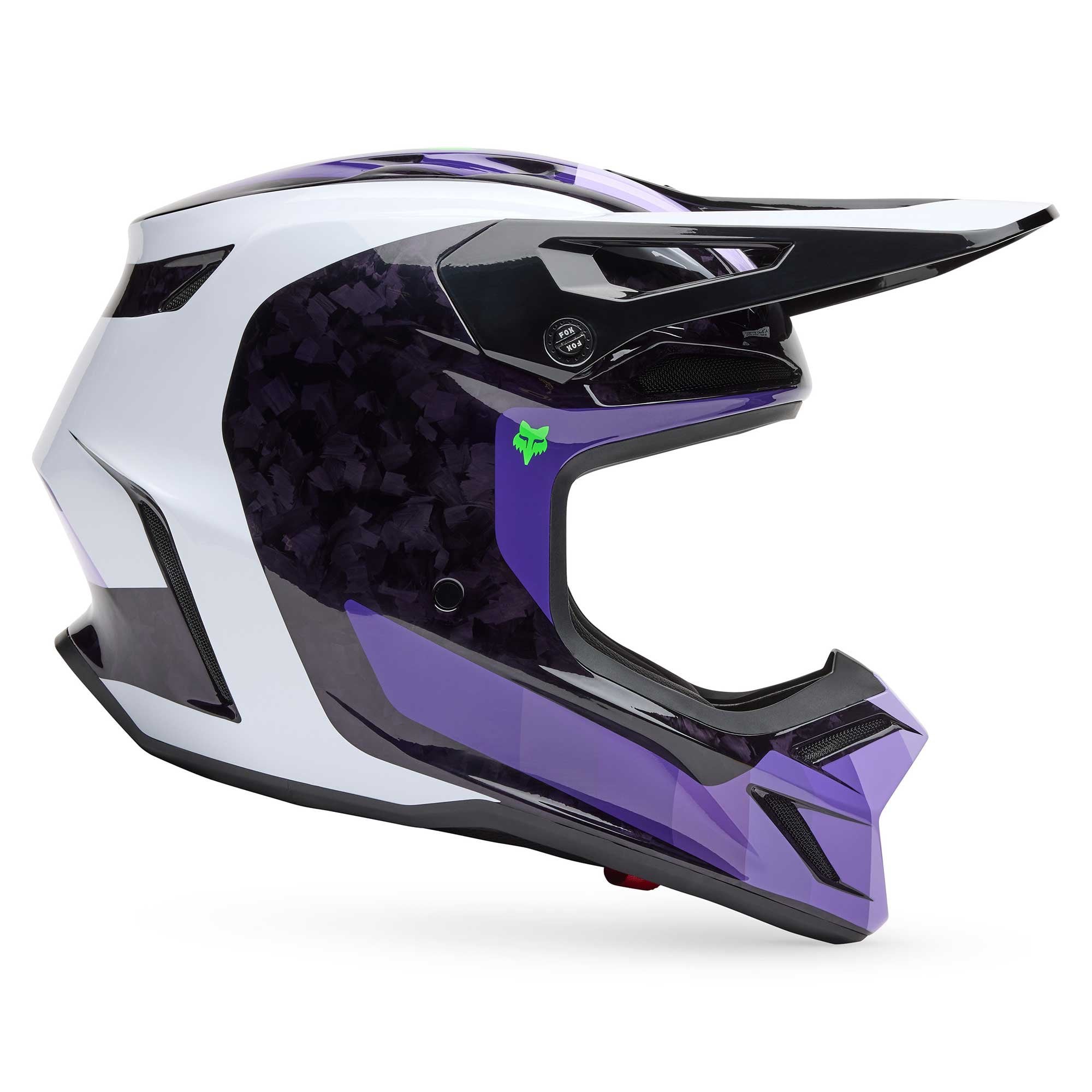 FOX Racing MX | Enduro Helmet - V3 RS Carbon GRID (Black/Purple)