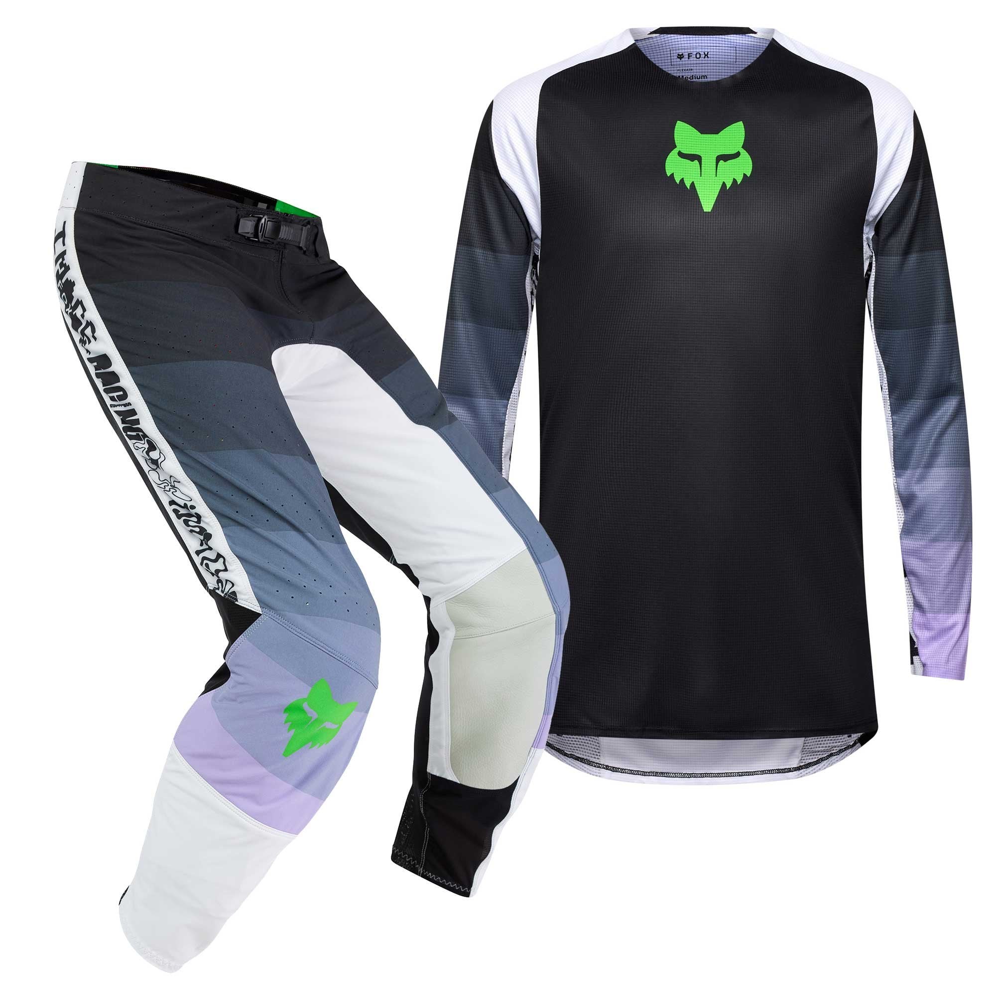 FOX (SALE) Jersey & Pant Kit - FlexAir GRID (Black/Purple)