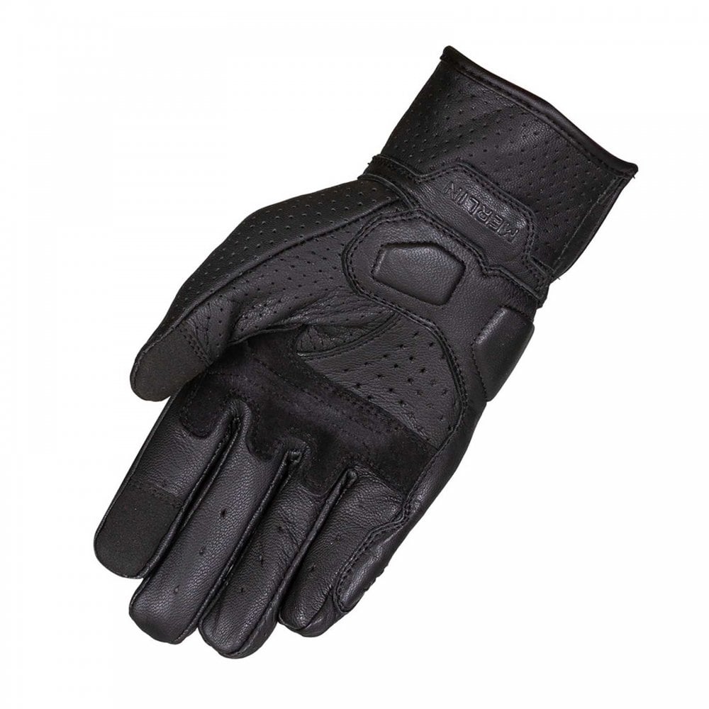 Merlin Legacy D3O Motorcycle Leather Gloves (Black)