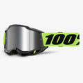 100% MX | MTB Youth Goggles - Accuri-2 (BLACK/FLUO YELLOW) Silver Iridium Lens