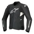 Alpinestars DUSK Airflow Motorcycle Leather Jacket (Black/White)
