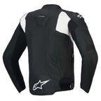 Alpinestars DUSK Airflow Motorcycle Leather Jacket (Black/White)