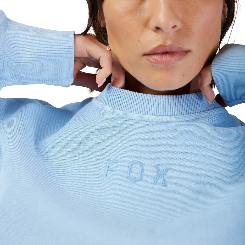 Fox (SALE) Womens Crew Jumper - WORDMARK Oversized (Cashmere Blue)