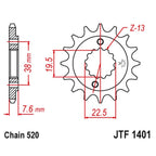 JT (Sprocket) Front - JTF1401 - 520 - ATV LTZ400 03-12, LTR450 06-10